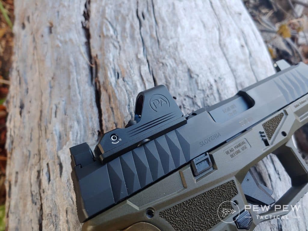 Primary Arms Classic Mini Reflex Sight on Arex Delta M