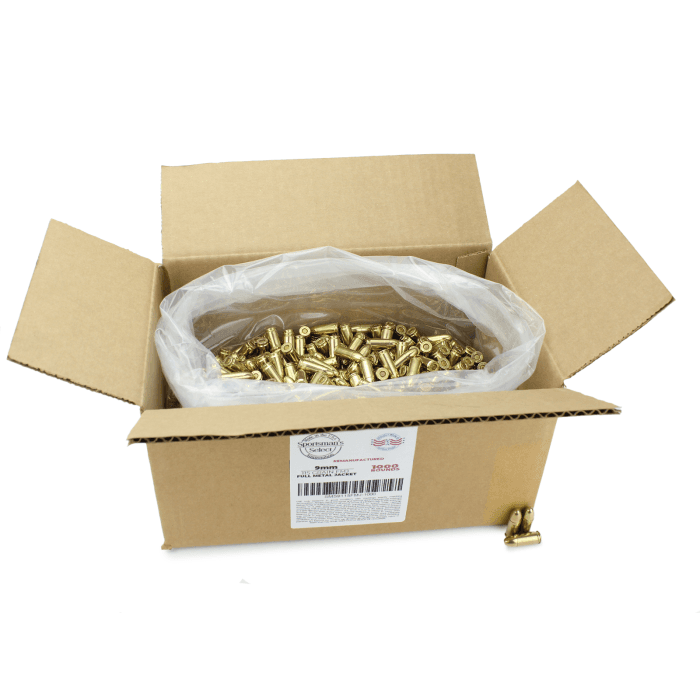 Sportsman's Select Remanufactured 9mm 124gr FMJ Ammo, 200rds - $0.20/rd w/code "PEWPEW5P"