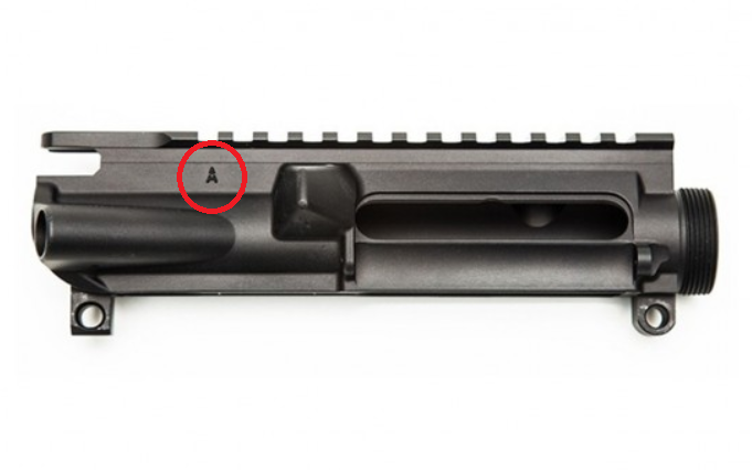 AR-15 övre Mottagarsmide märke