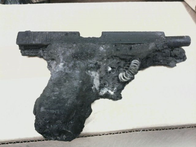 melted glock