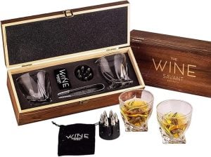 Product Image for Wine Savant Whiskey Bullet Stones Gift Set