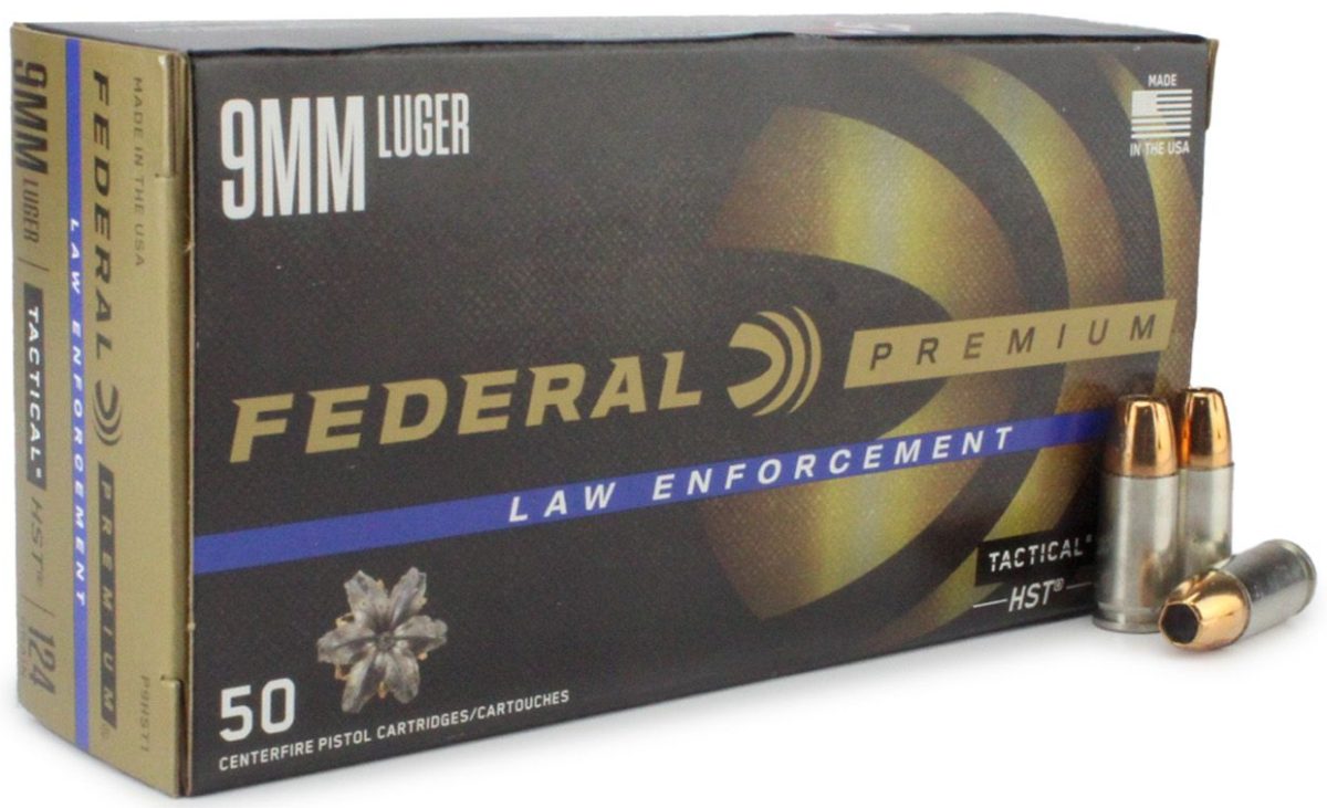 Product Image for Federal Premium HST 9mm Ammo 124gr JHP