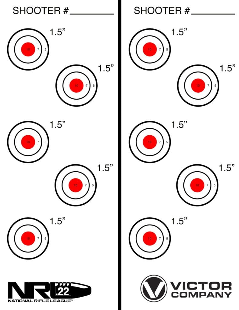 The official NRL22 1.5" target