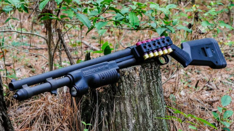 Streamlight TL-Racker on a Mossberg 590A1 (Ammoland)