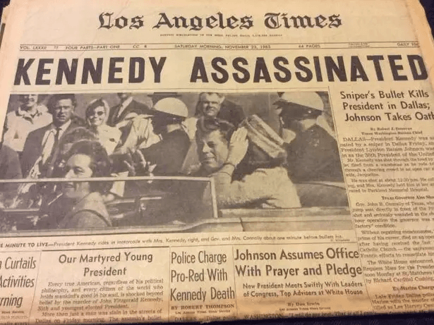 Kennedy Assassinated LA Times