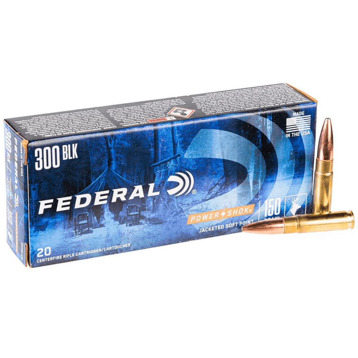 Federal Power-Shok .300 Blackout 150 GR JSP