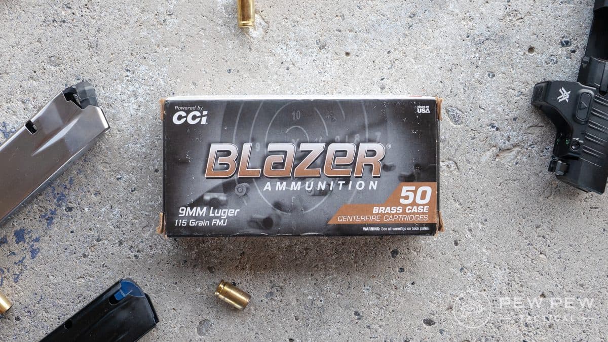 Blazer 115gr 9mm ammo