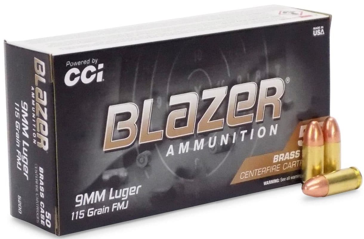 Blazer 9mm Ammo 115gr FMJ