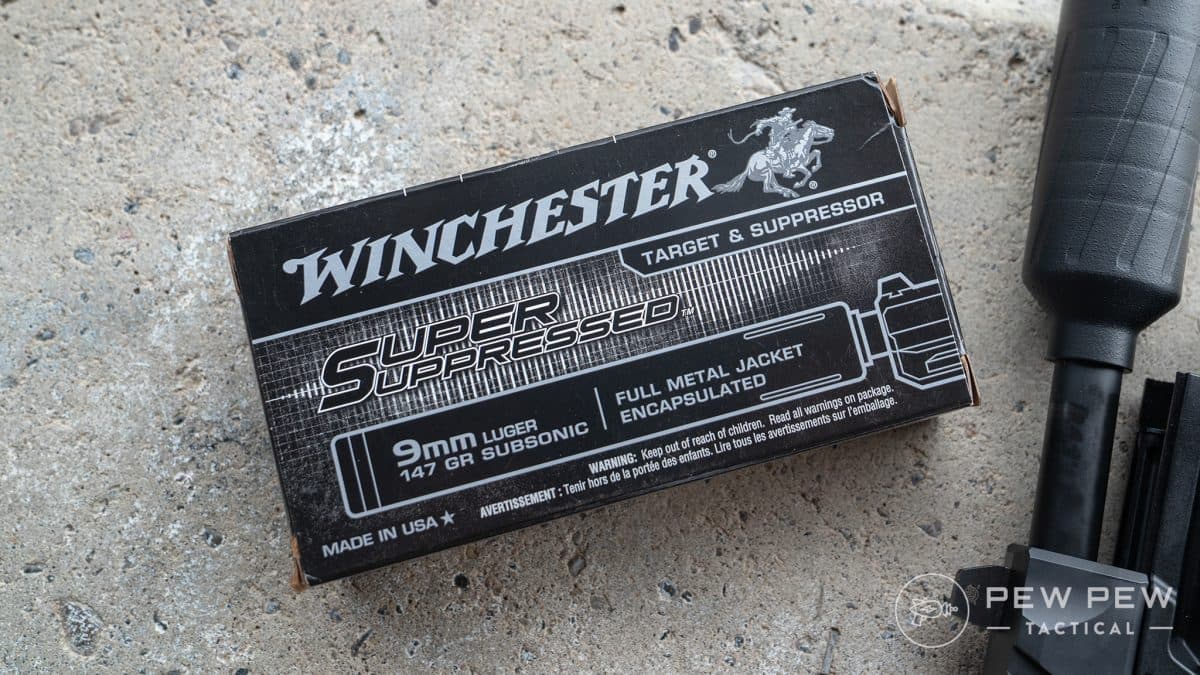 Winchester Super Suppressed 147gr 9mm ammo