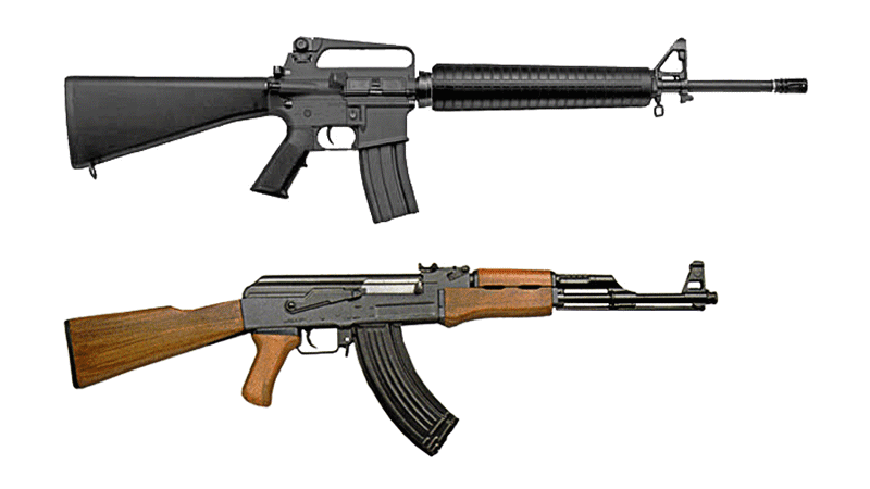 M16 and AK-47 comparison