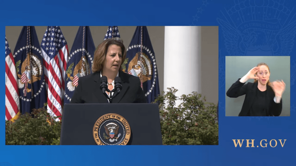 Deputy AG Lisa Monaco Rose Garden Address April 2022