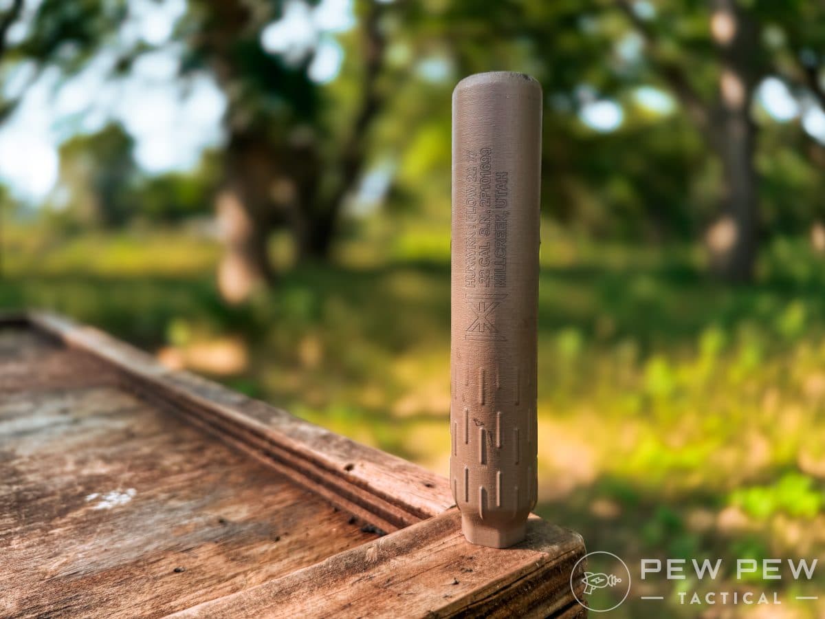 HUXWRX Flow 22 Ti Suppressor on Ruger Mark IV