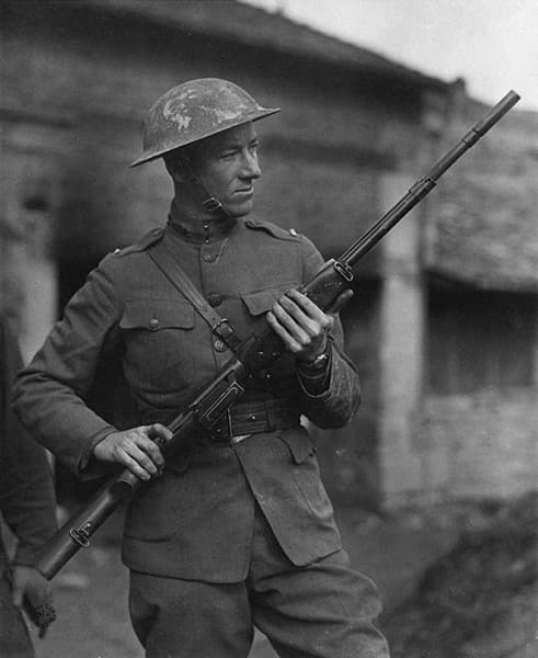 Val Browning with an M1918 BAR