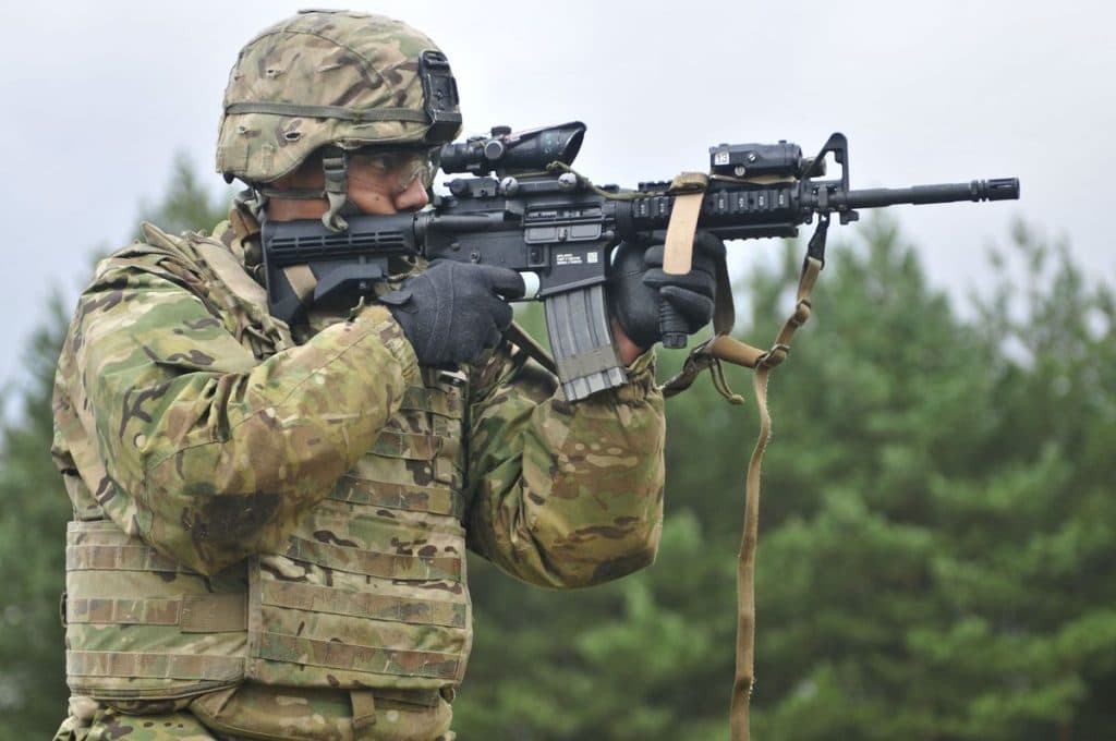 Soldier with an M4A1