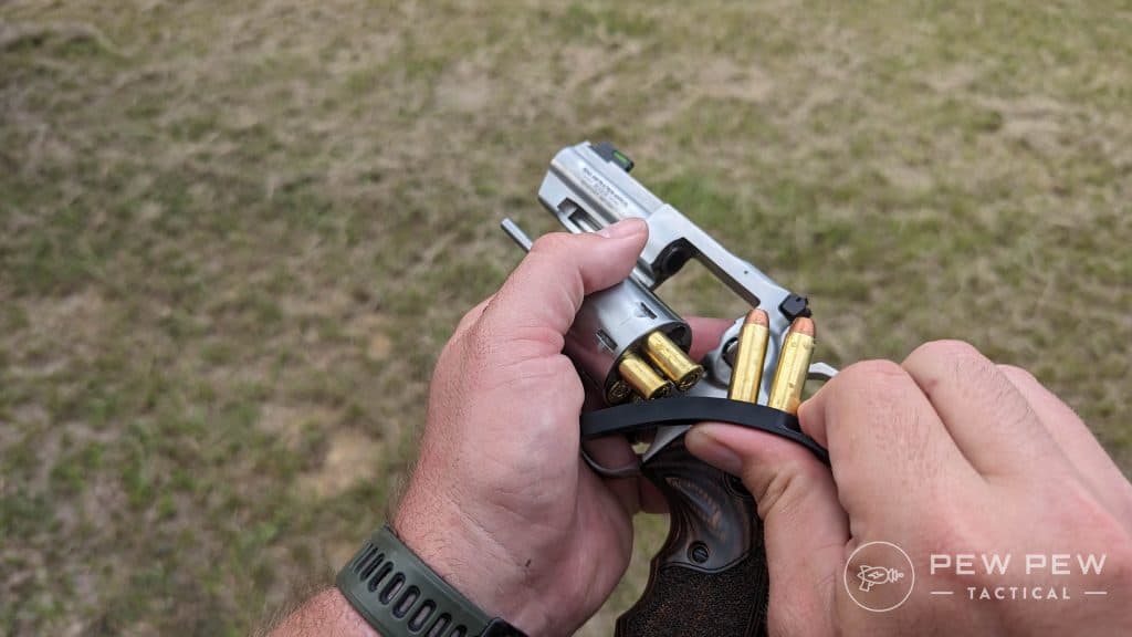Revolver speed strip reload