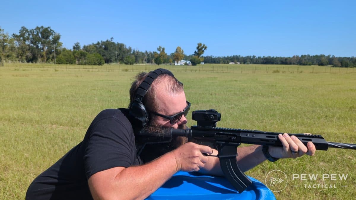 Travis shooting the BCA BC-15 7.62x39mm