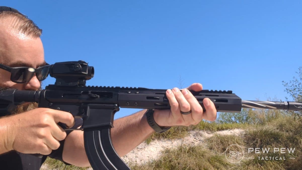 Travis shooting the BCA BC-15 7.62x39mm