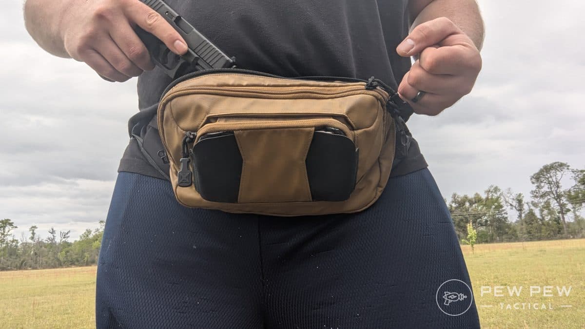 Zippers Fanny Pack CCW Drawing