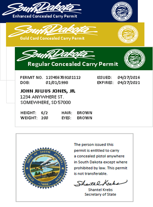 Types of South Dakota CCW Permits