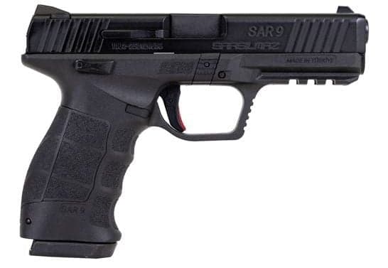 SAR USA SAR9 9mm optics-ready pistol, 17rd - $189.99