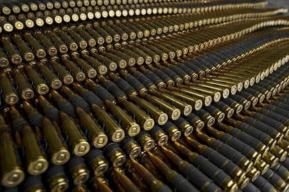 Rows of cartridges