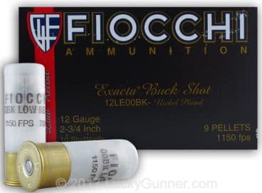 Fiocchi 12 Gauge Low Recoil Buckshot
