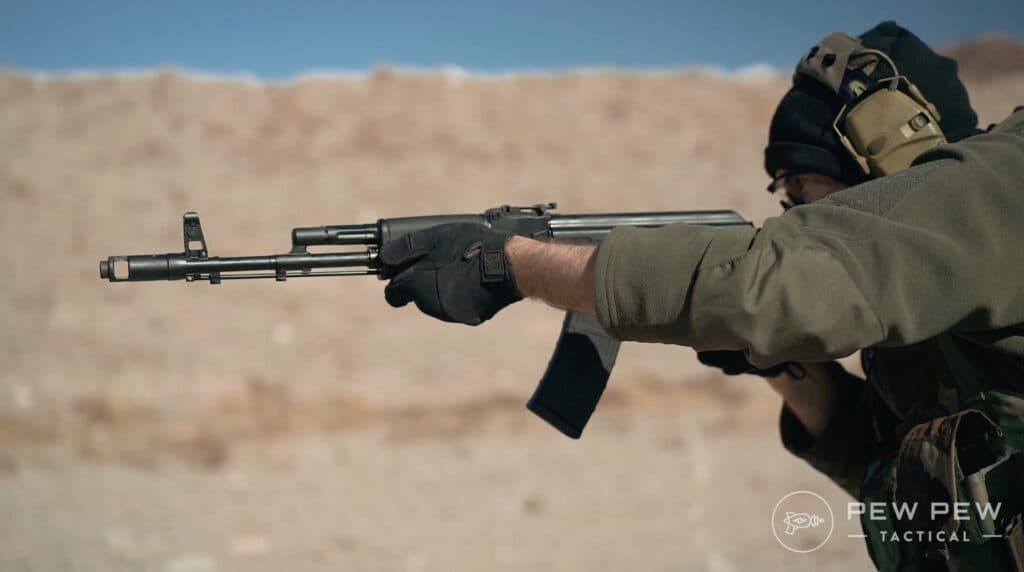 PSA AK74 Shooting Left Side
