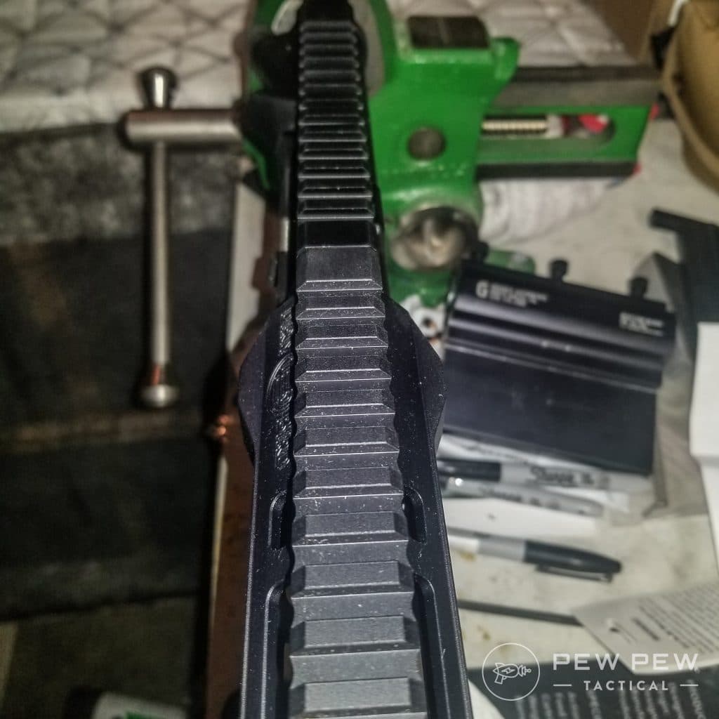 checking top rail alignment