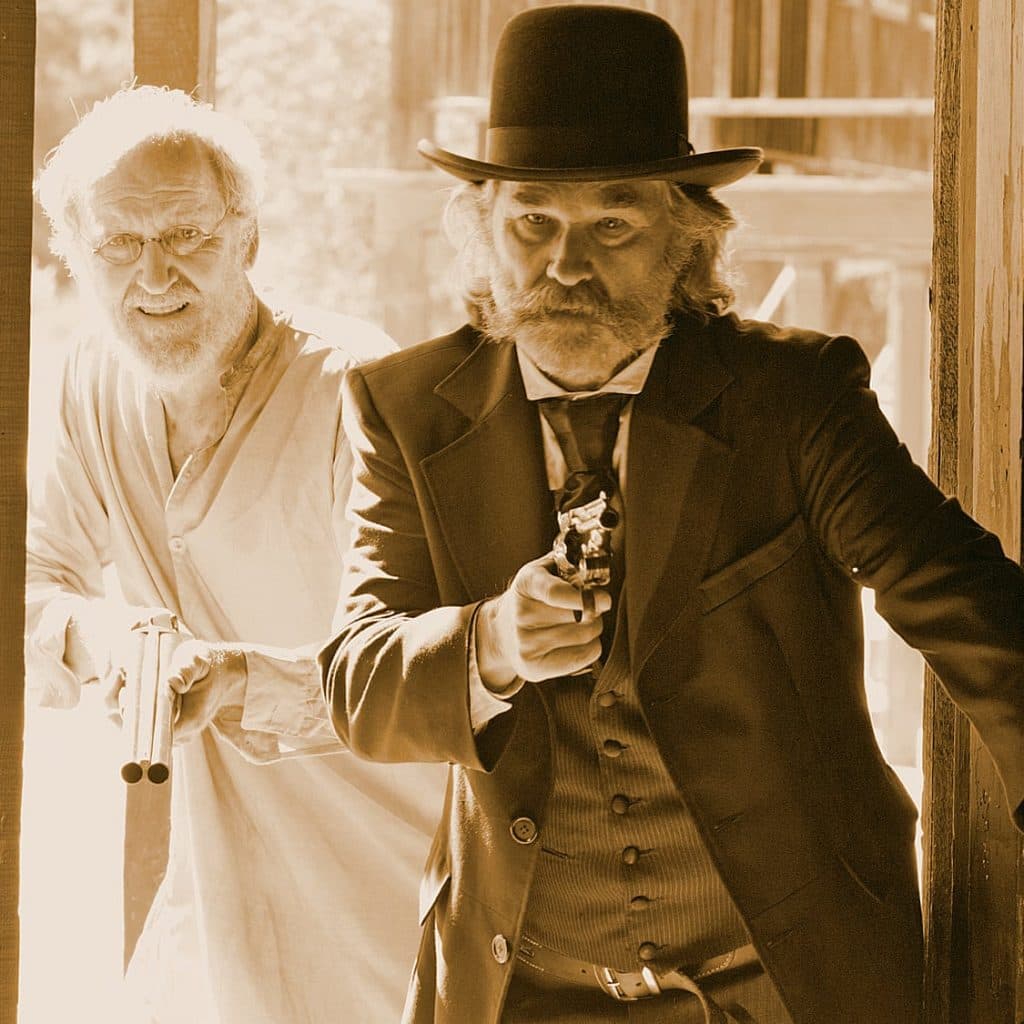 Kurt Russell with the smaller Schofield in Bone Tomahawk