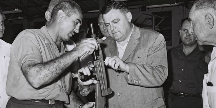 Uziel Gal with Uzi
