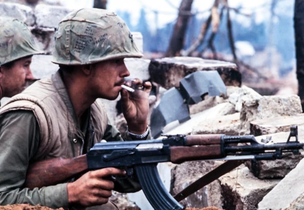 US Marine with AK-47