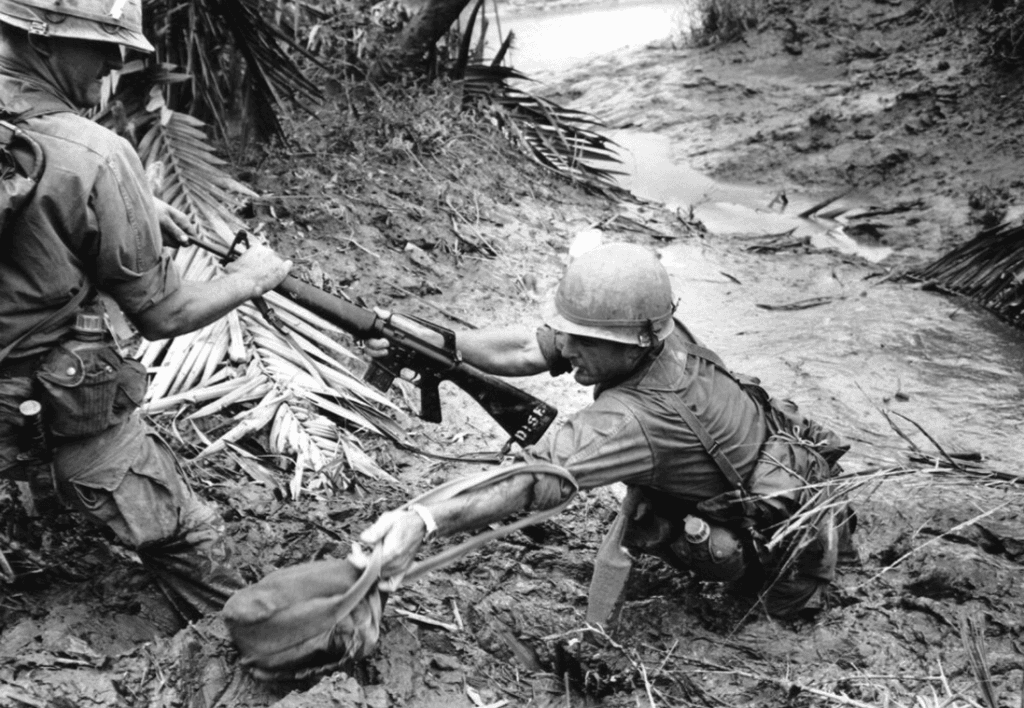 Vietnam Soldier in mud