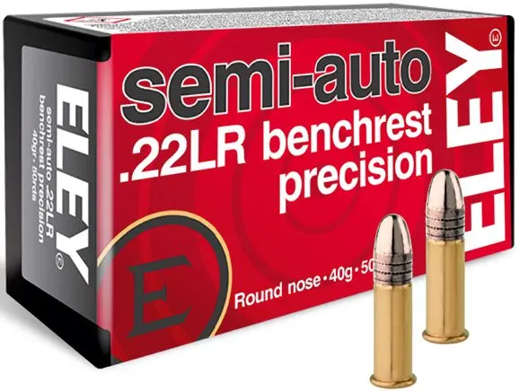 Eley Semi-Auto Benchrest Precision .22 LR 40gr RN