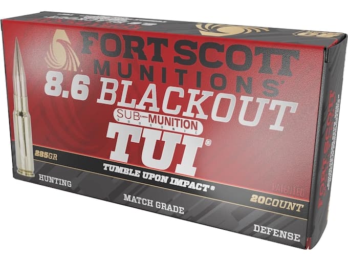 Fort Scott Munitions 8.6 Blk 285gr Subsonic