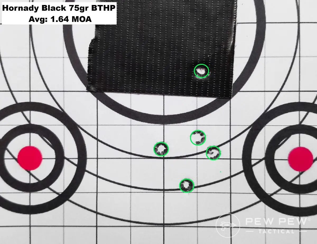 H&R M16A1 Hornady Black 75gr Target 1