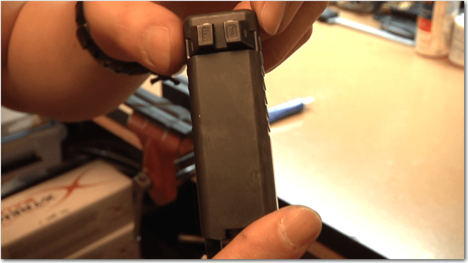 Glock Rear Night Sight Installed