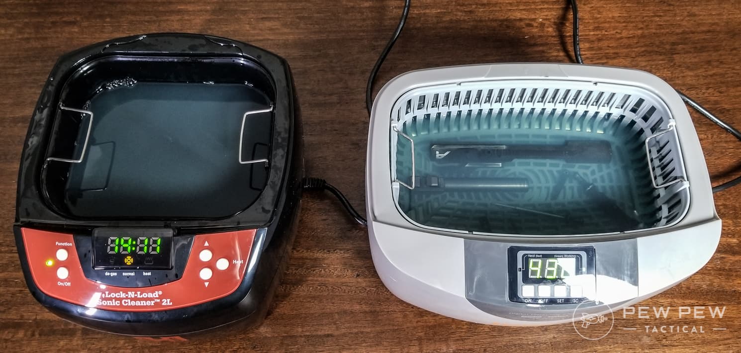 Gun Parts Ultrasonic Cleaning, 8 Minutes