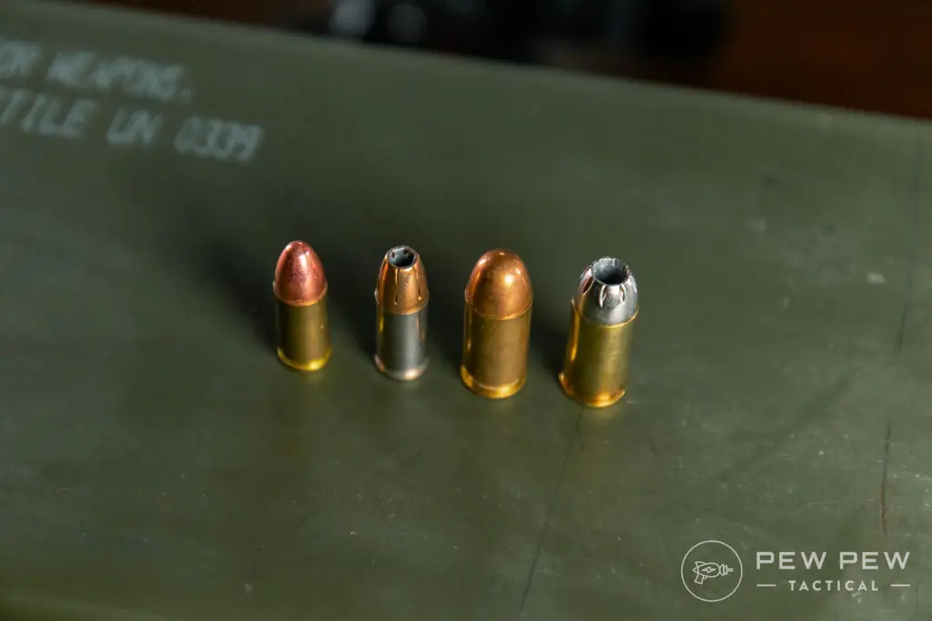 FMJ vs Hollowpoints (9mm and .45 ACP)