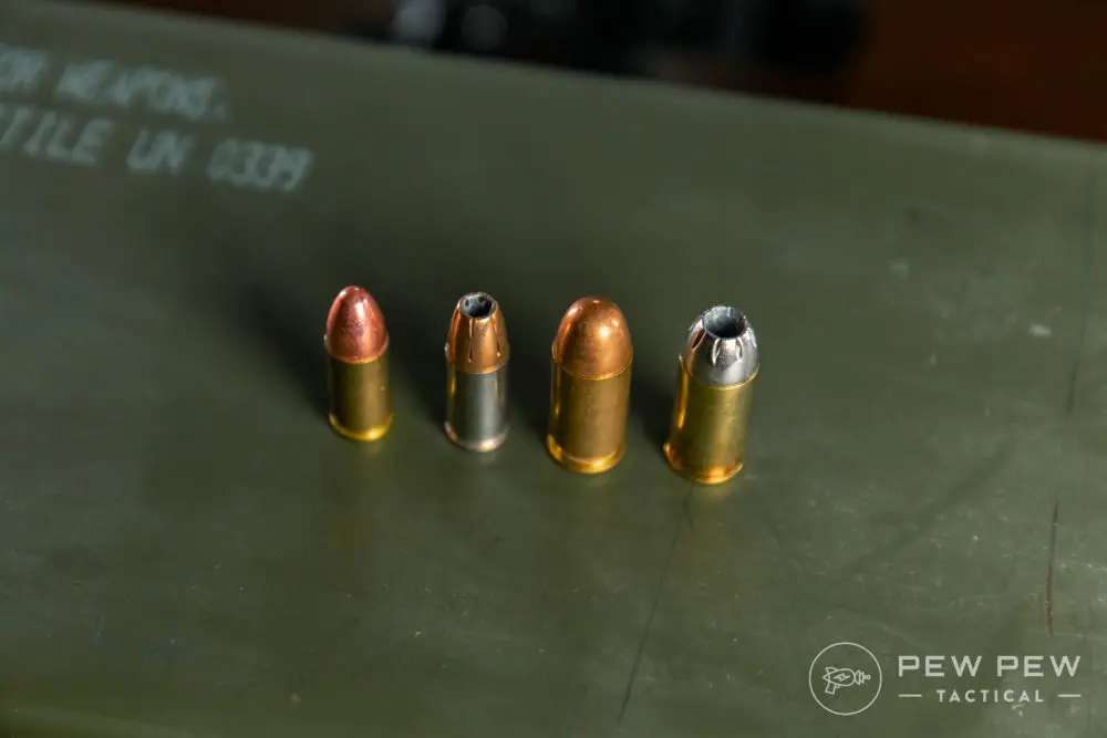 FMJ vs Hollowpoints (9mm and .45 ACP)
