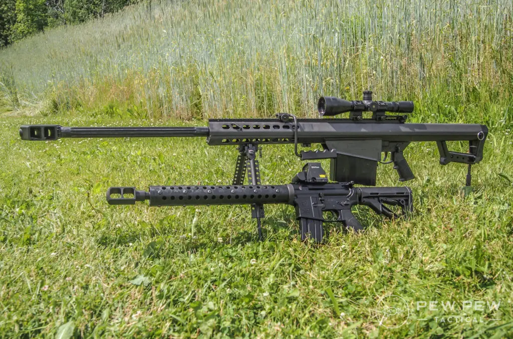 AA 50 Beowulf and Berrett M82A1 50 BMG