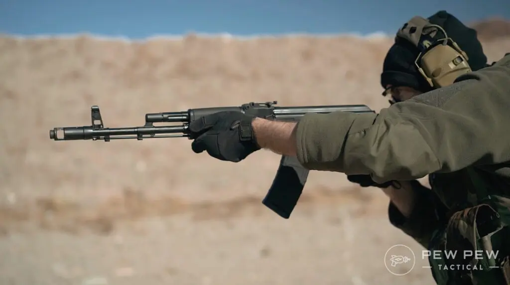 PSA AK74 Shooting Left Side