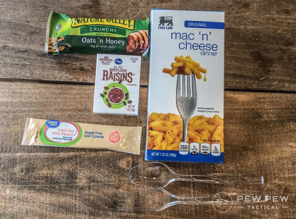 DIY MRE Mac and Cheese Ingredients