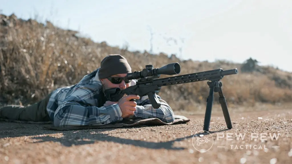 Ruger Precision Rimfire prone shoot left