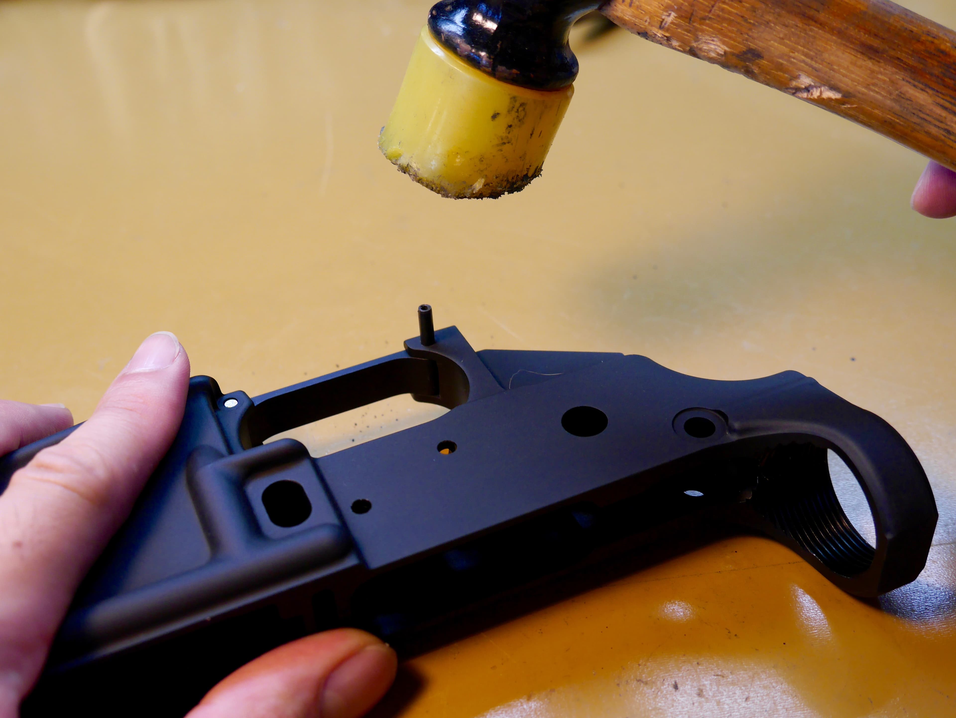 Start Roll Pin with Hammer