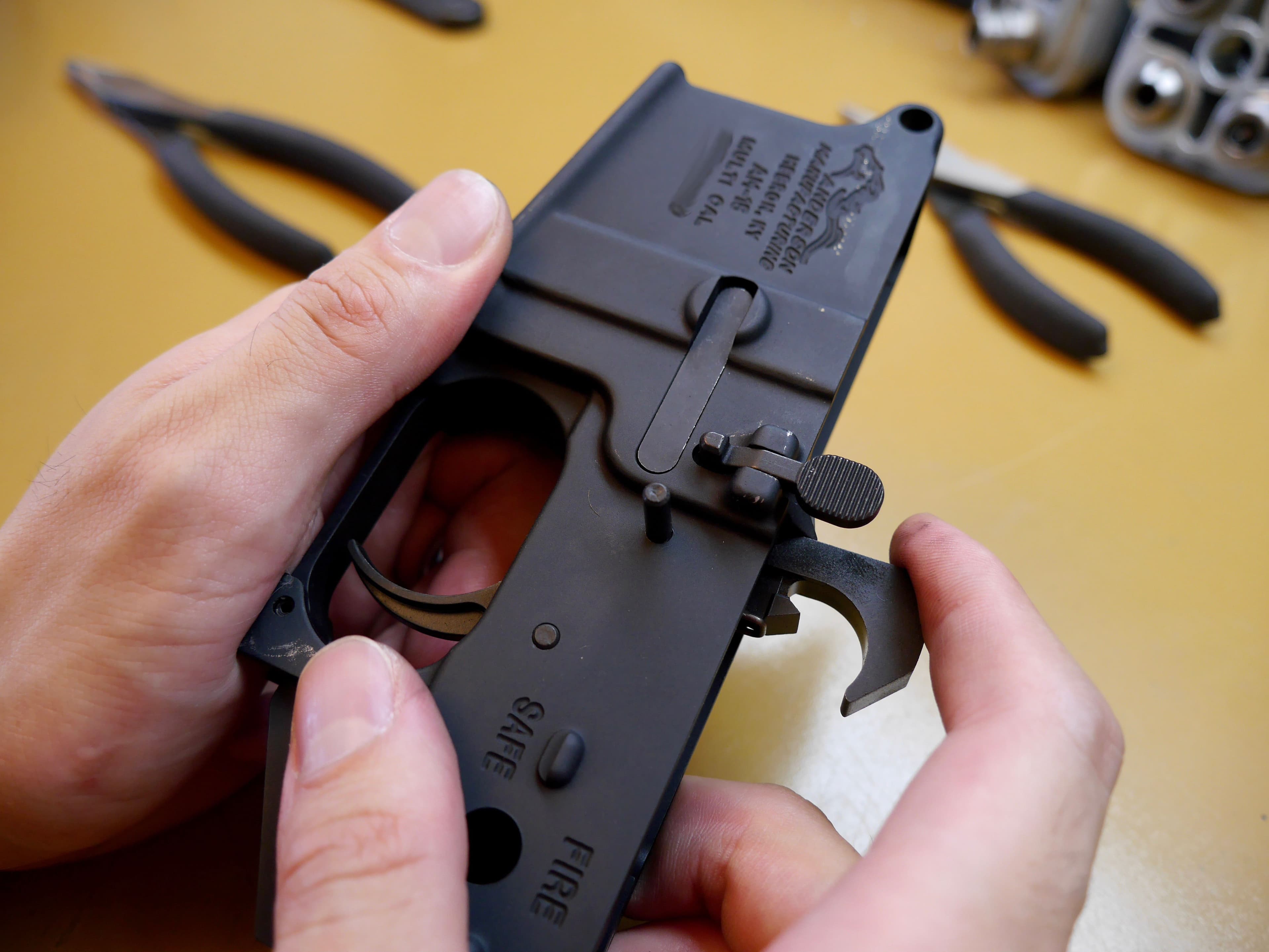Trigger Hammer Pin Halfway