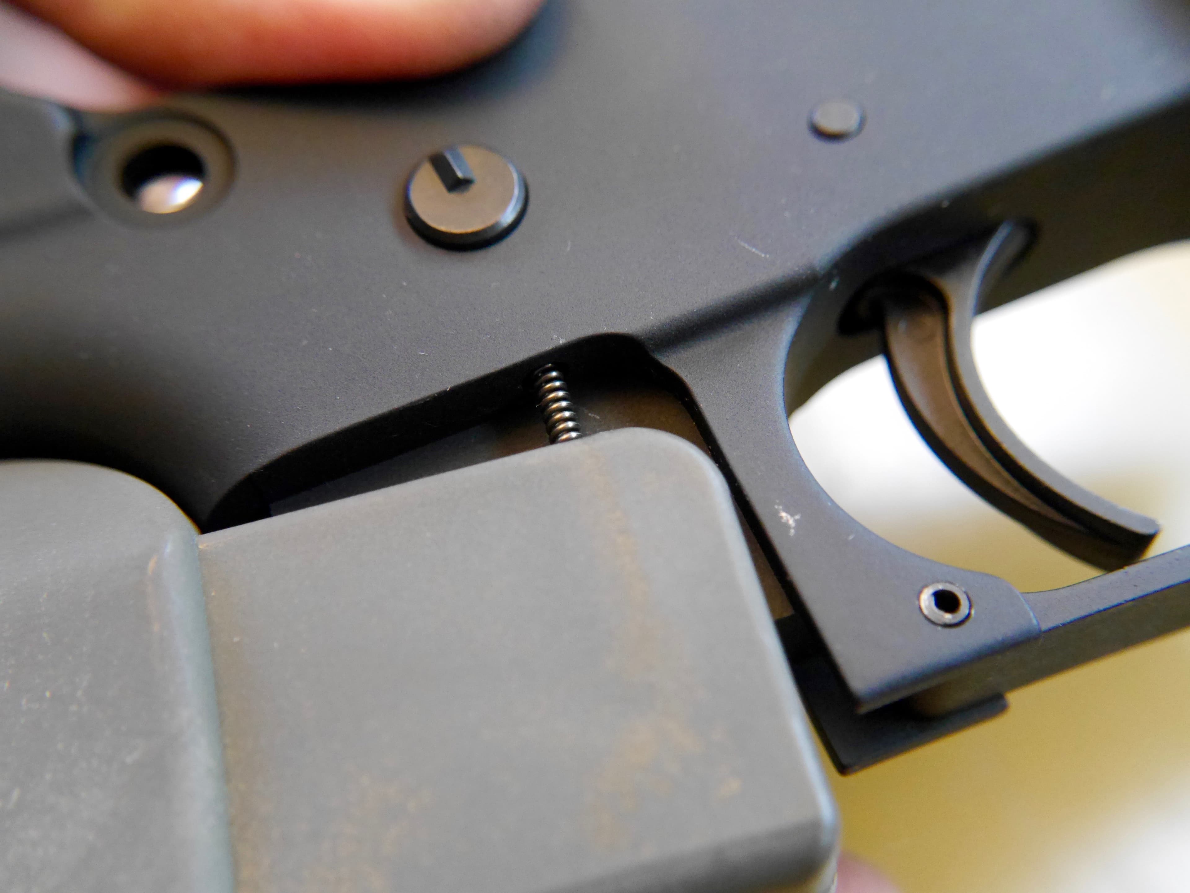 Matching Up Spring with Safety Selector Hole