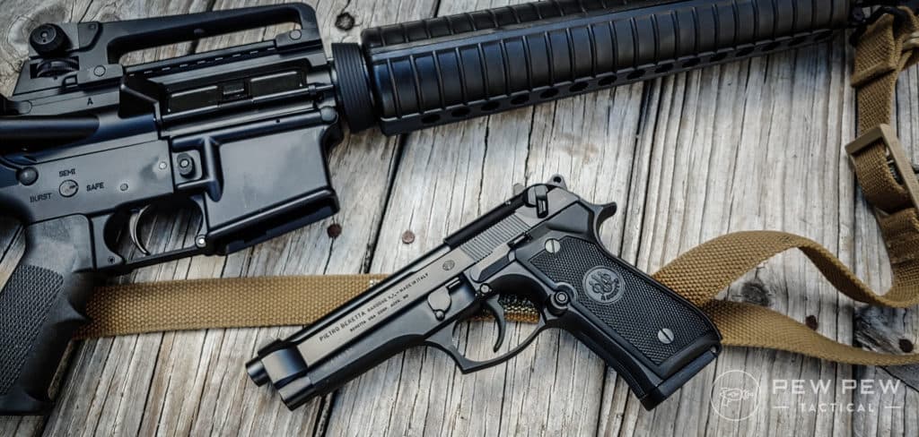 Beretta 92FS and AR-15