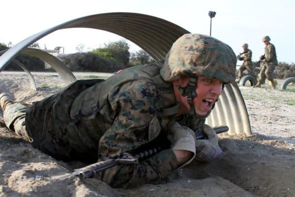Marine running obstacle course