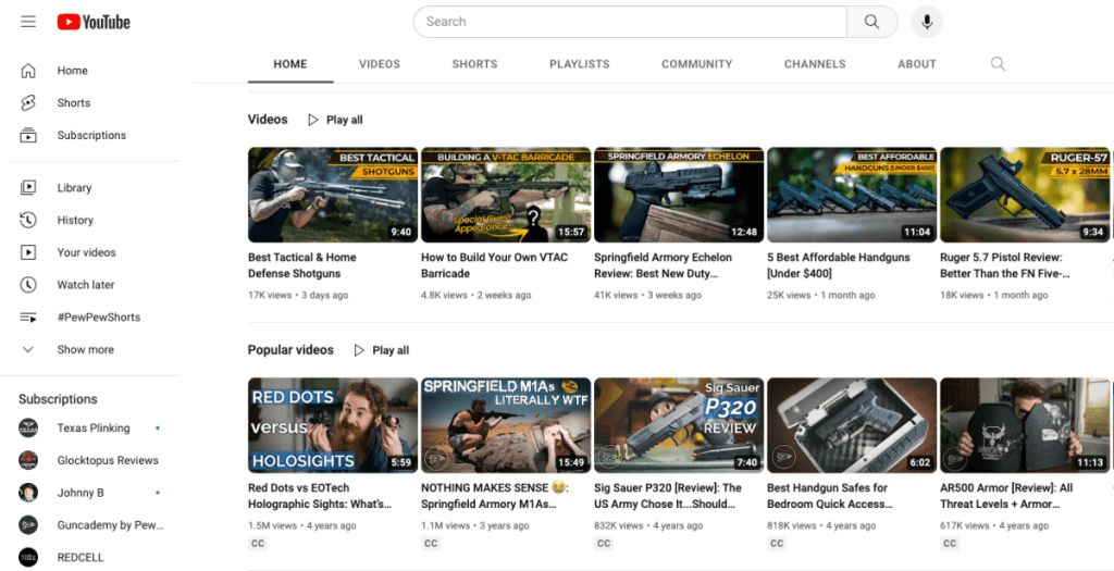 Post Thumbnail Image for post: YouTube Sucks. Here's Where To Go To Watch Gun Videos These Days