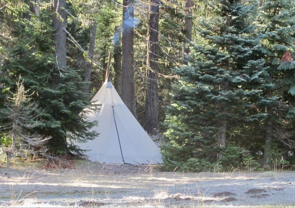 Elk Camp Deep in the Wilderness